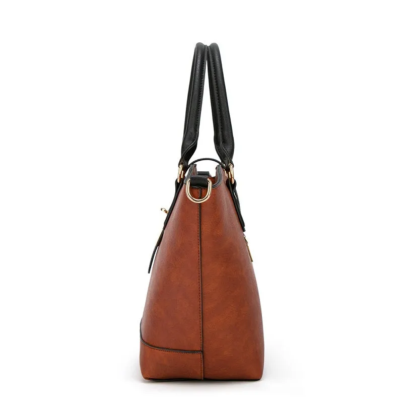 Solid Color Tote Handbag