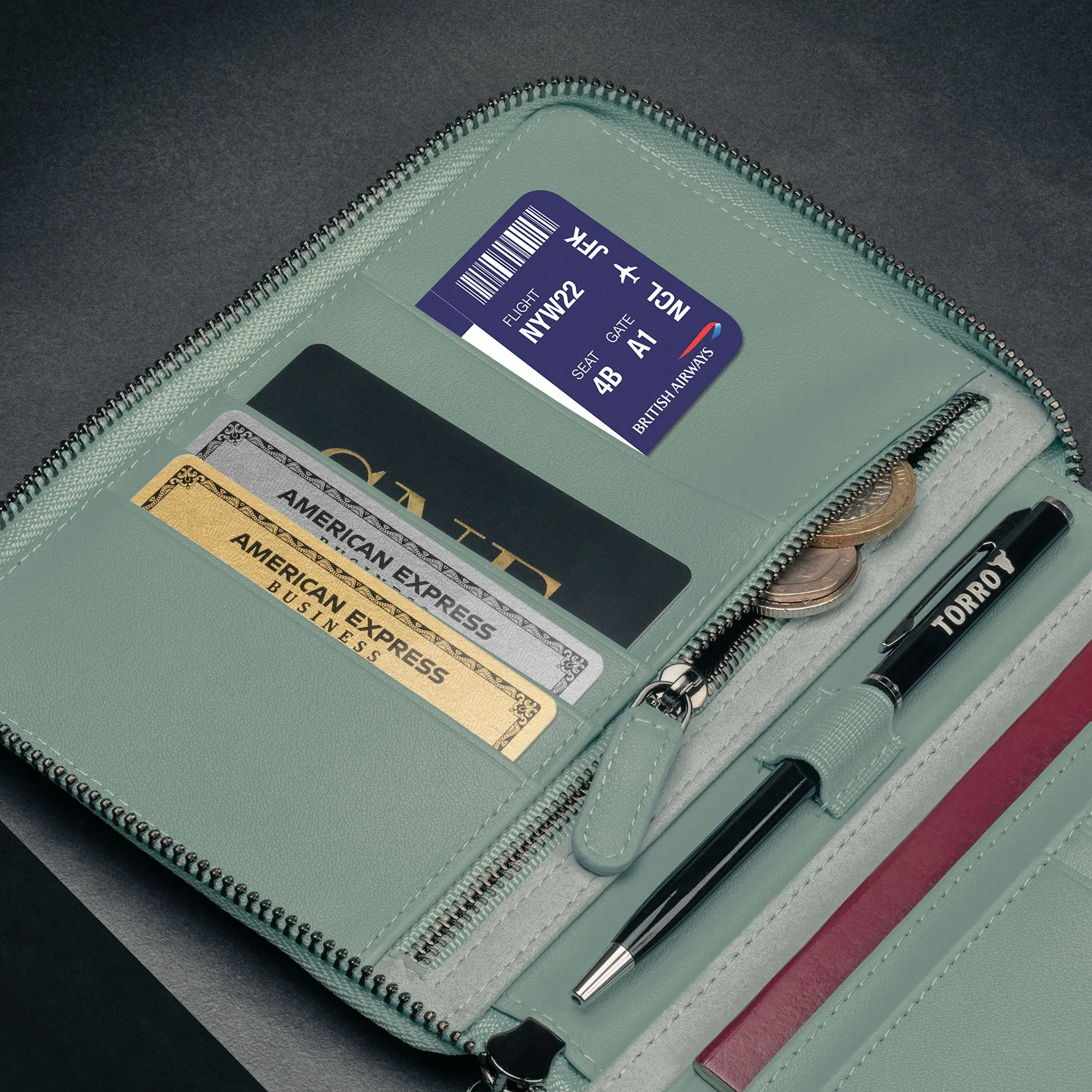 Solo Leather Travel Wallet / Organiser