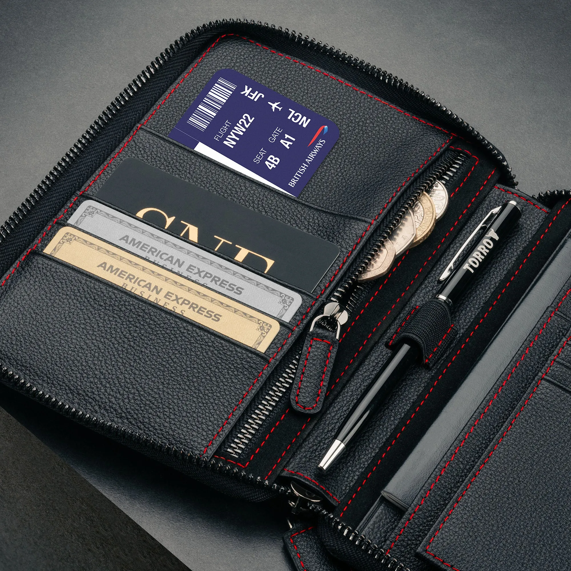 Solo Leather Travel Wallet / Organiser