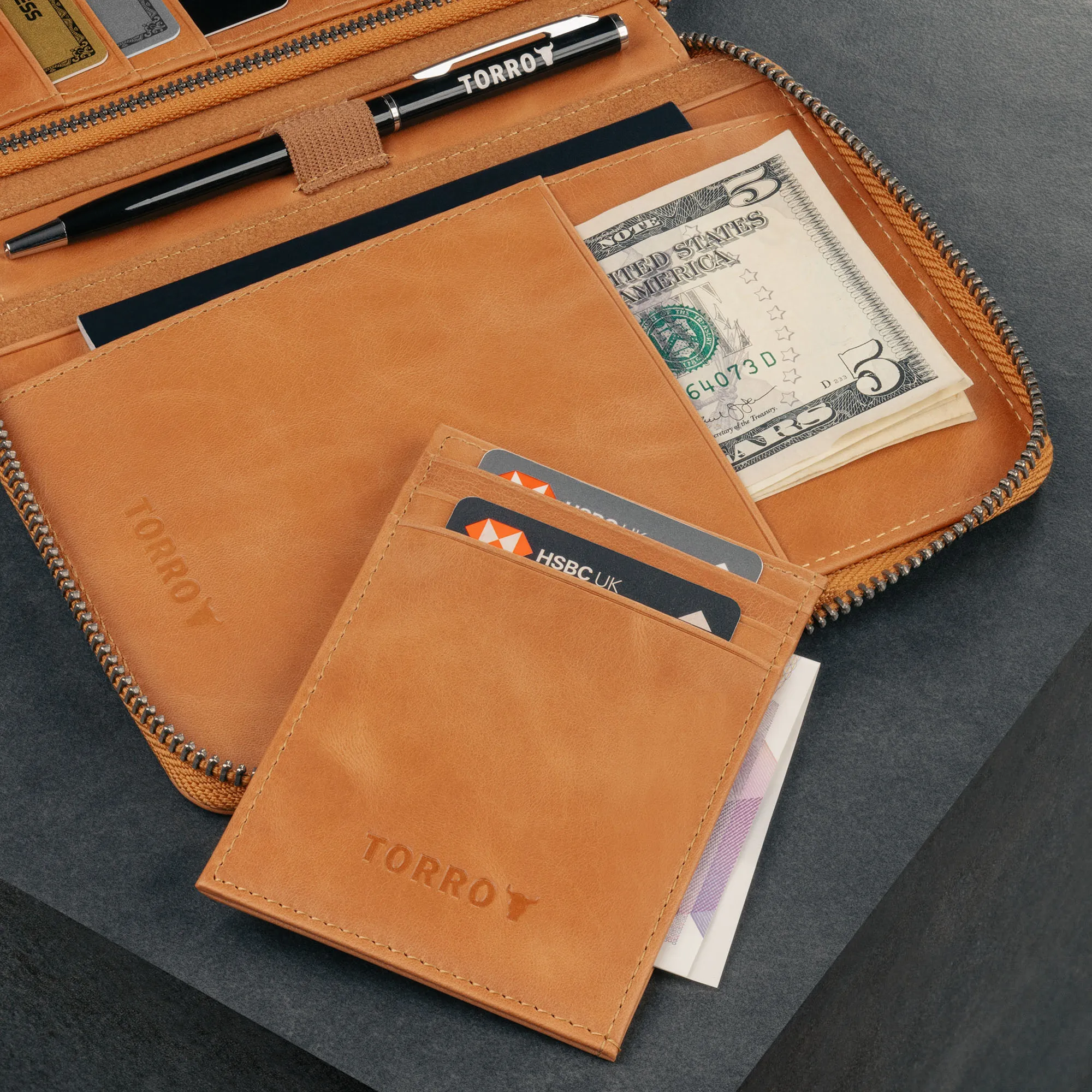 Solo Leather Travel Wallet / Organiser