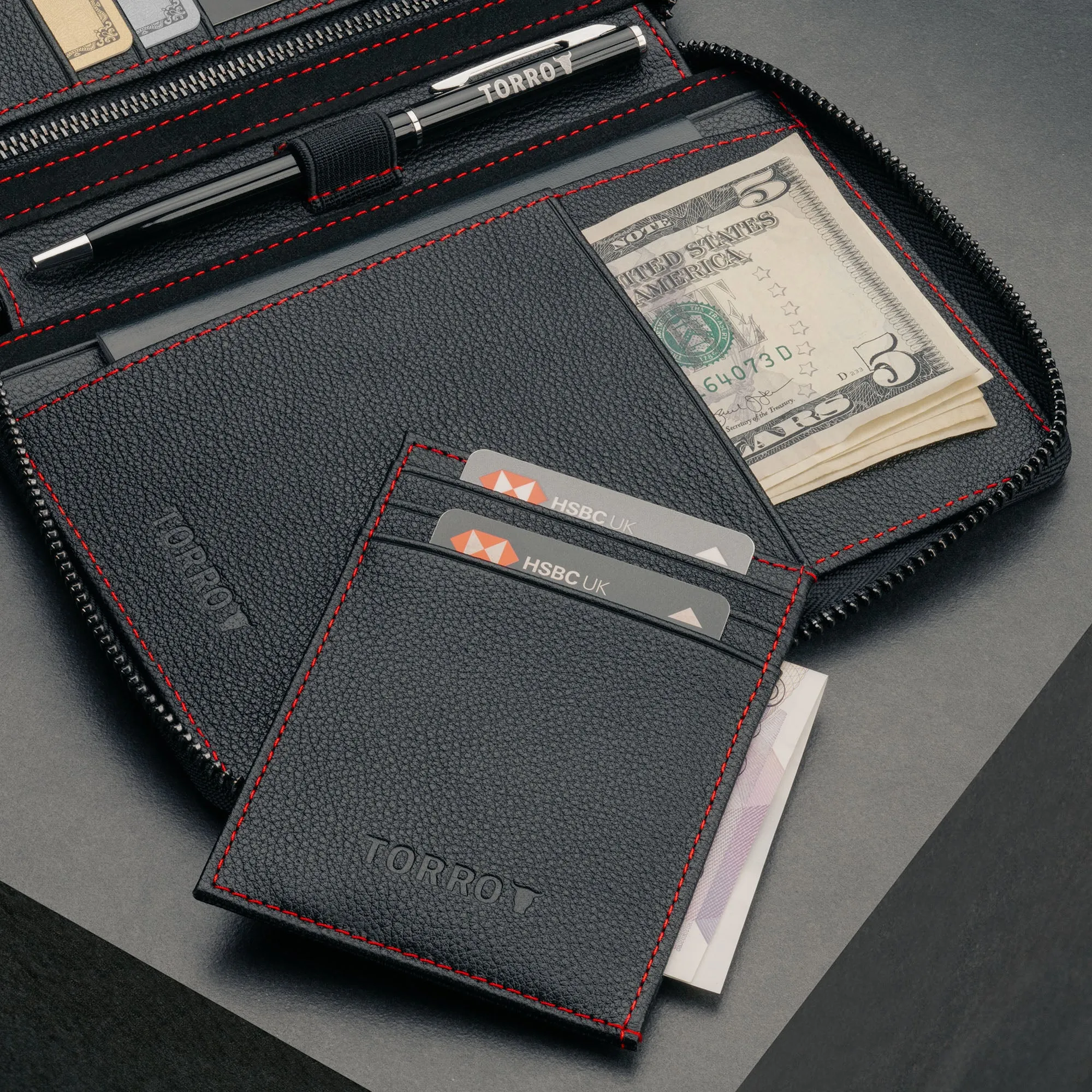 Solo Leather Travel Wallet / Organiser