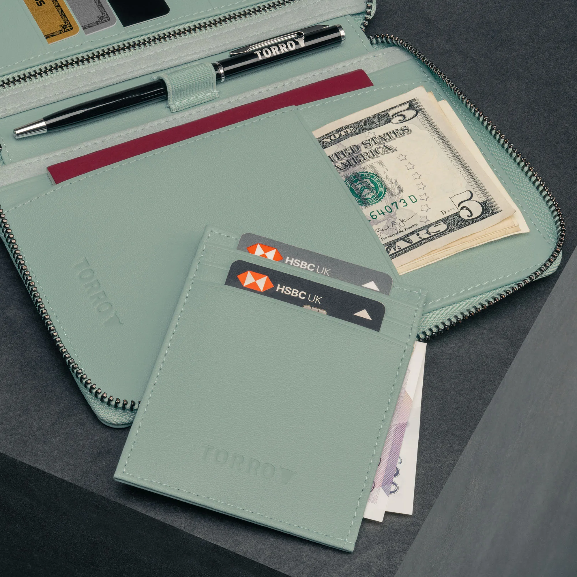 Solo Leather Travel Wallet / Organiser