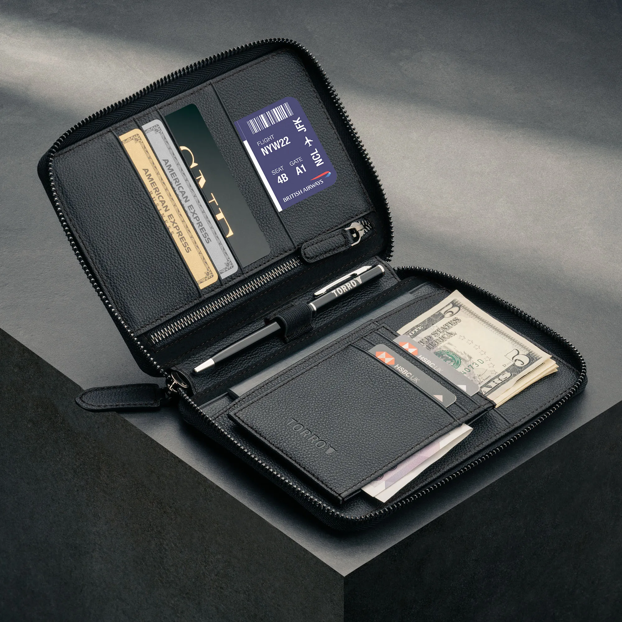 Solo Leather Travel Wallet / Organiser