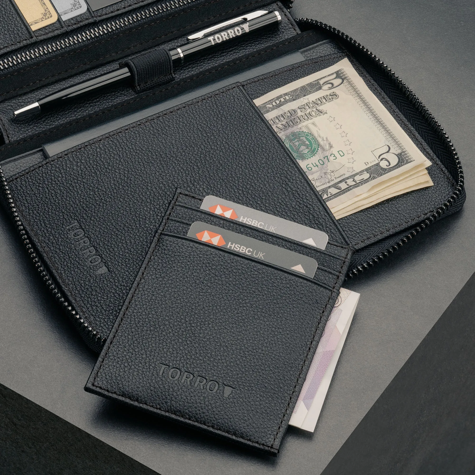 Solo Leather Travel Wallet / Organiser