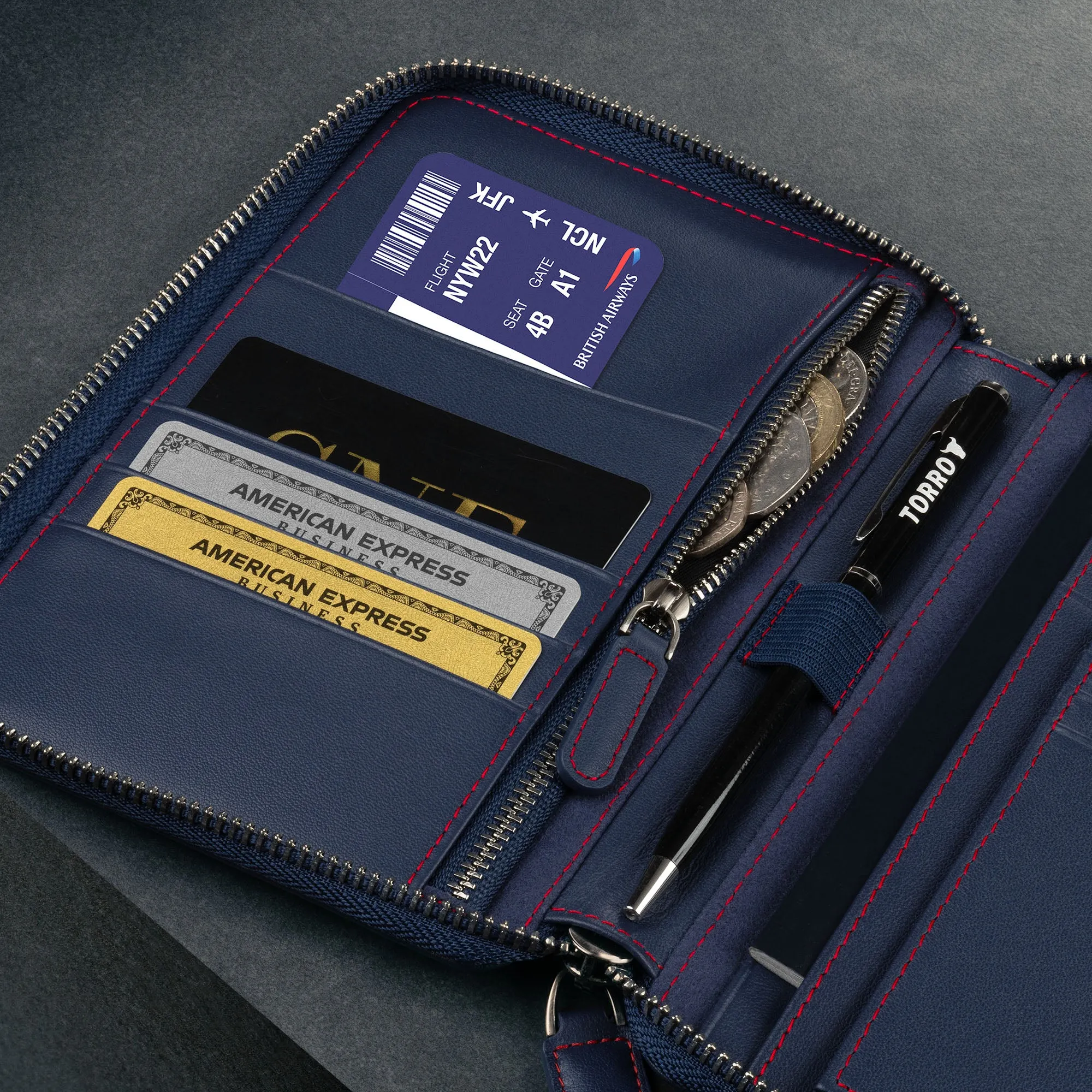 Solo Leather Travel Wallet / Organiser