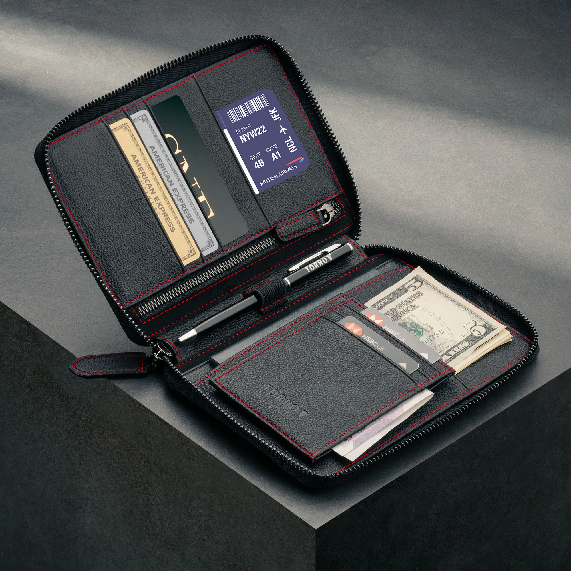 Solo Leather Travel Wallet / Organiser