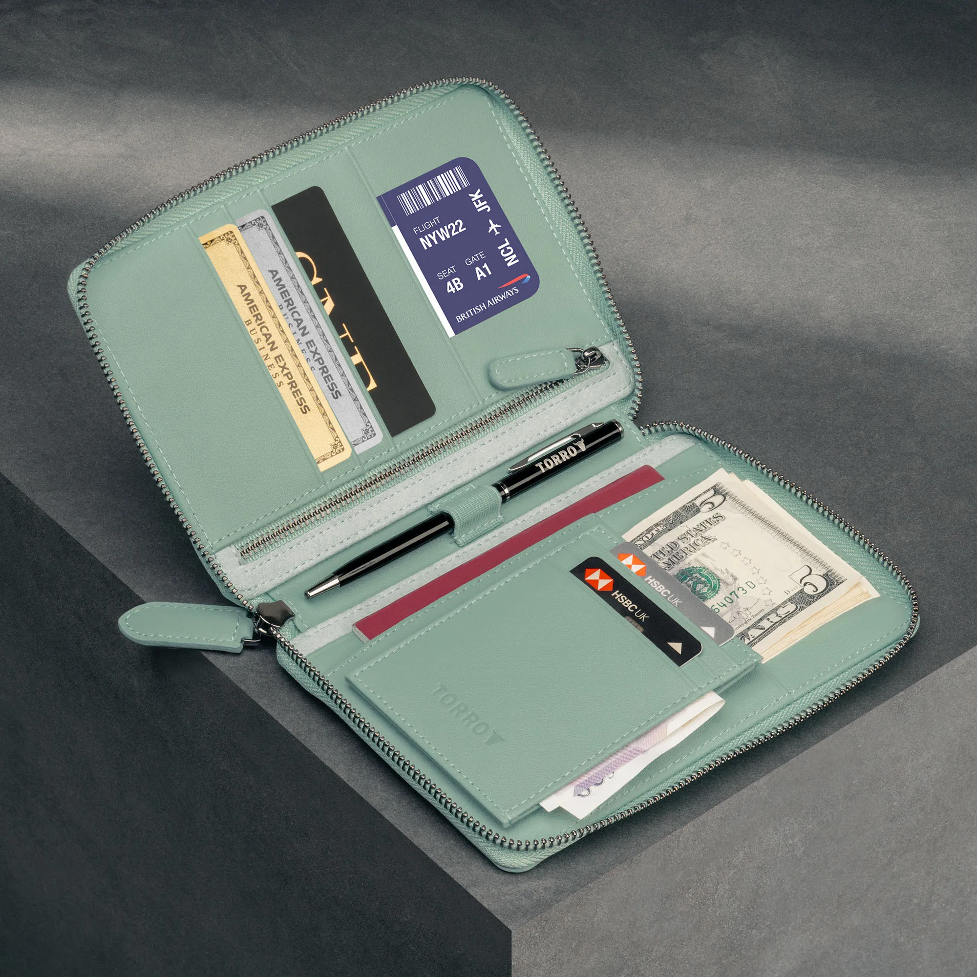 Solo Leather Travel Wallet / Organiser