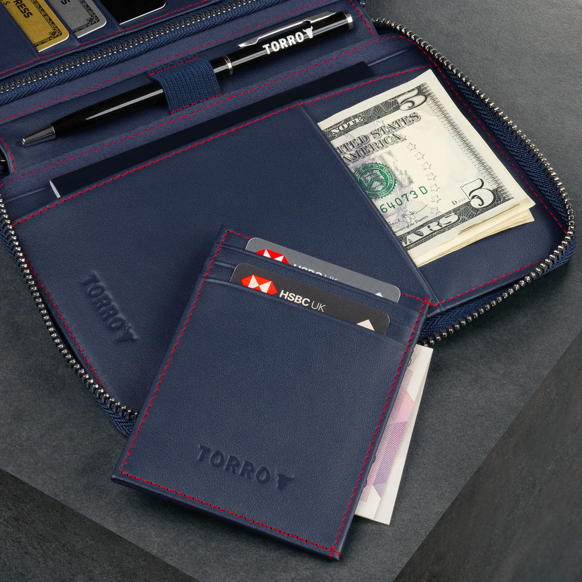 Solo Leather Travel Wallet / Organiser