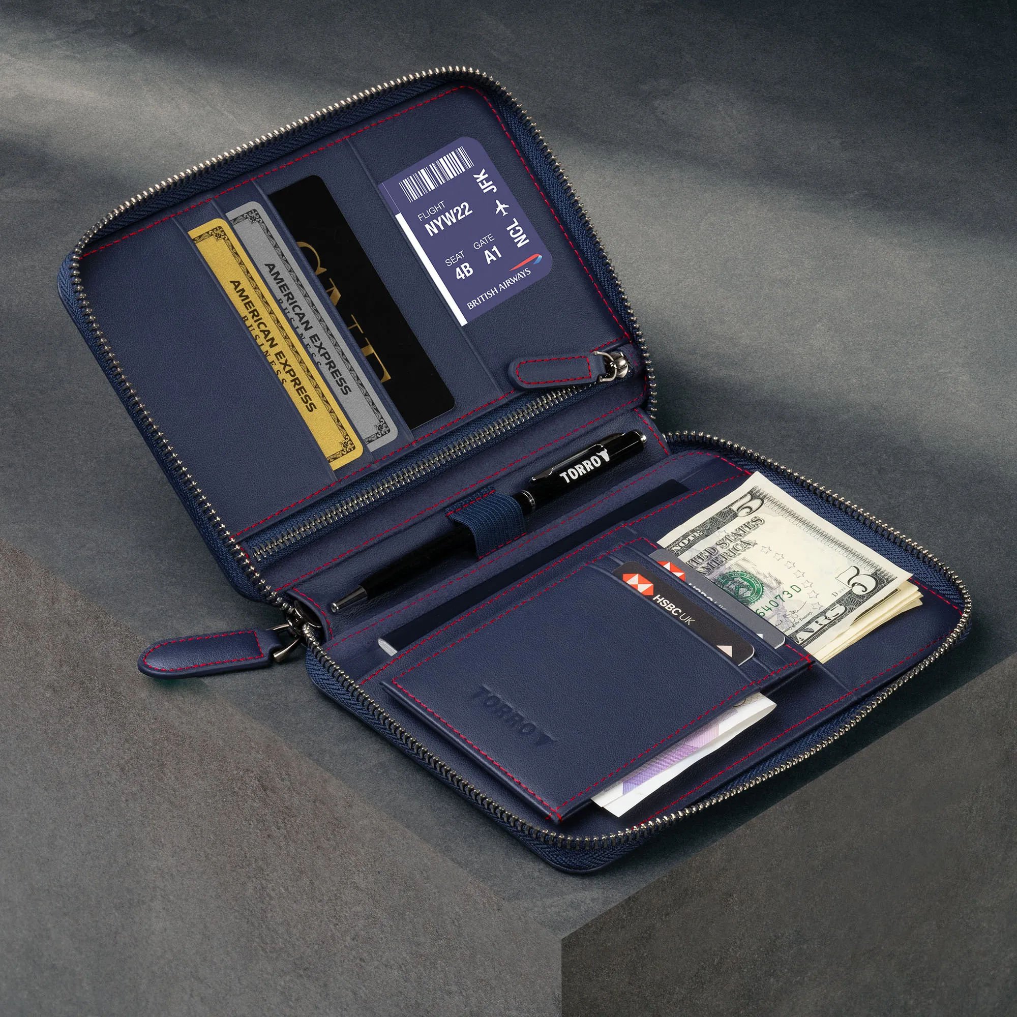Solo Leather Travel Wallet / Organiser