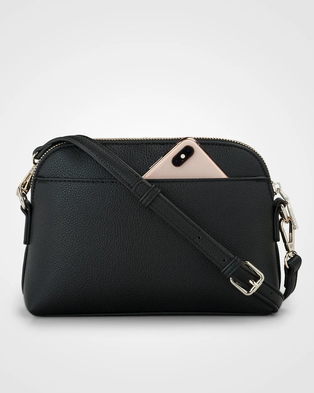 Sophie Curve Top Crossbody Bag   Stripe Bag Strap