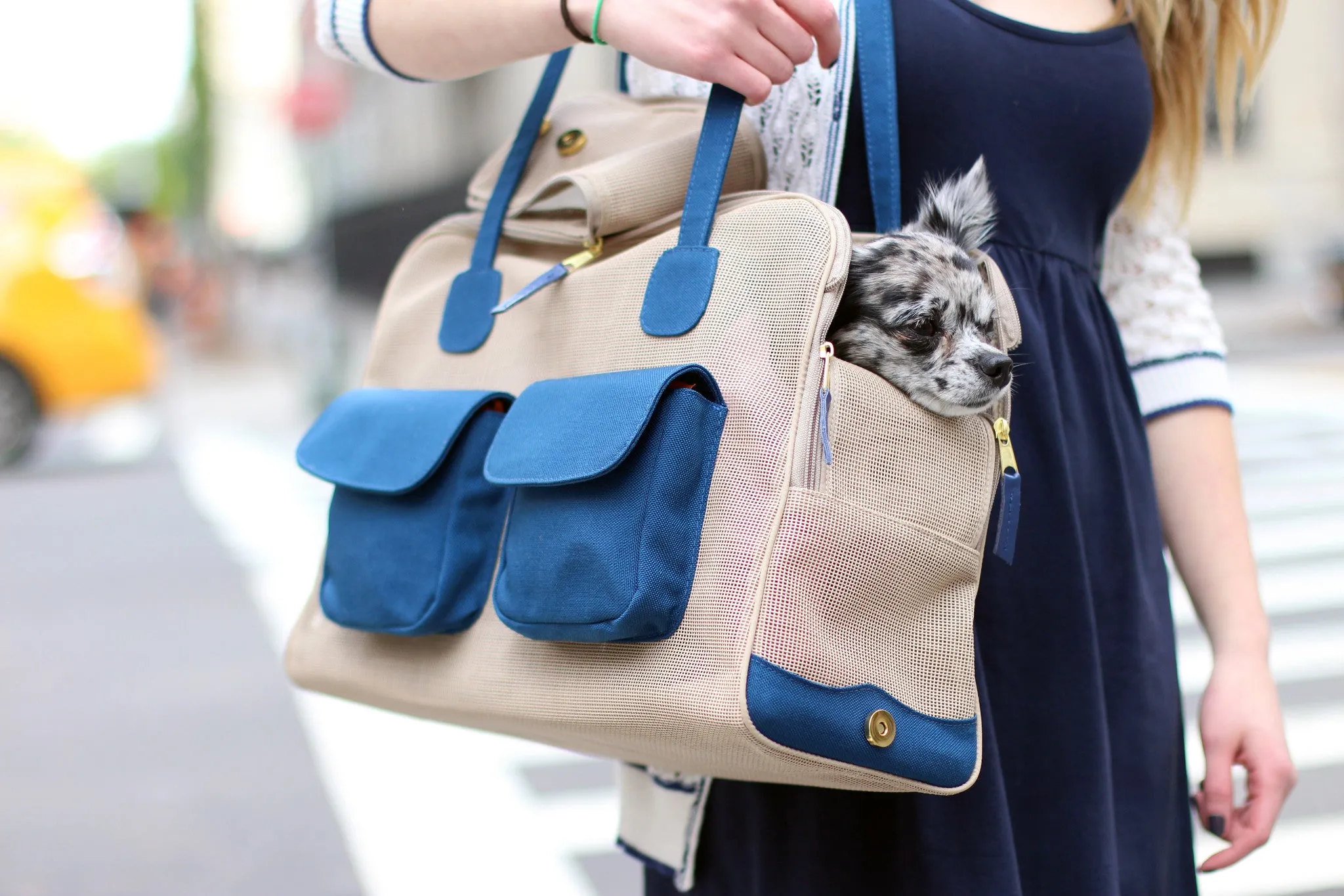 Spring/Summer - Beige w/ Blue Canvas - All Mesh - "See Through"