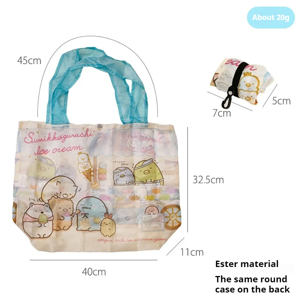 Sumikko Gurashi Corner Creature Shopping Bag Picnic Ice Cream Doll Garden Ocean Eco-Friendly Tote Bag Storage Tote Bag