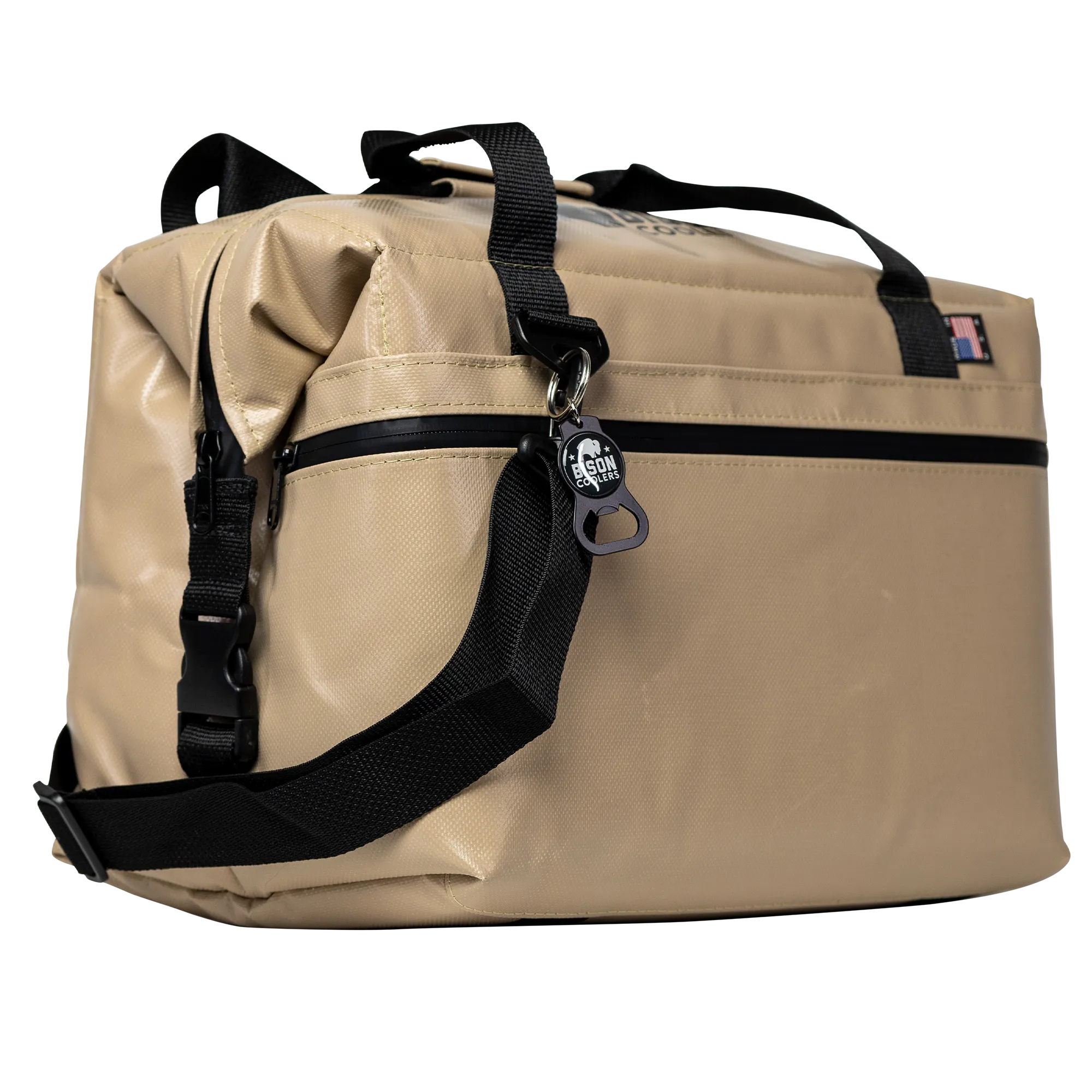 Tan Bison 24 Can -SoftPak Cooler Bag