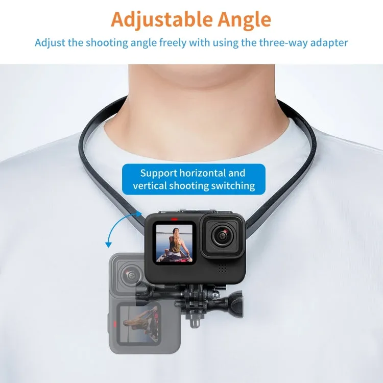 TELESIN Sports Camera Neck Mount First View Vlog Collar Cell Phone Holder(Bracket)