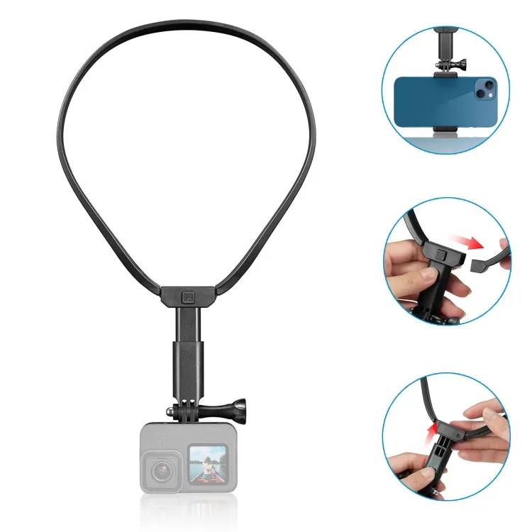 TELESIN Sports Camera Neck Mount First View Vlog Collar Cell Phone Holder(Bracket)