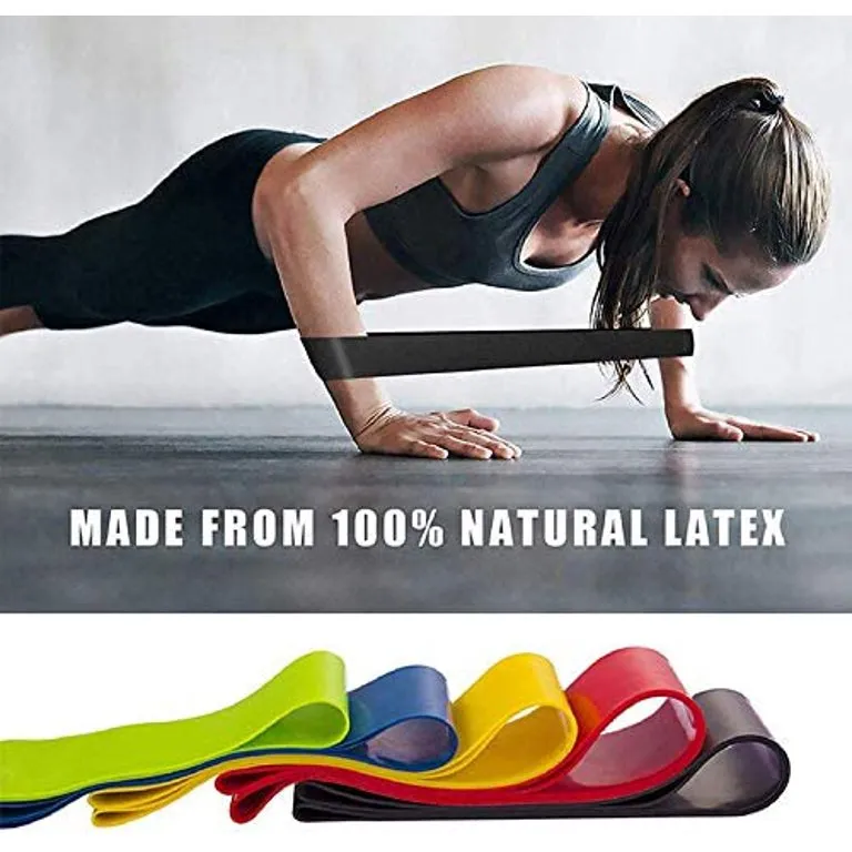 Terra Resistance Loop Bands Set includes 5 Exercise Bands and 1 Carrying Bag
