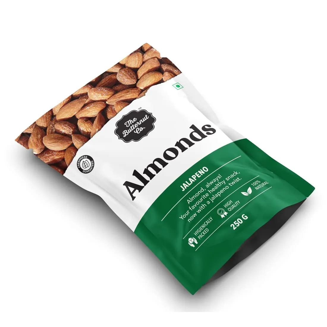 The Butternut Co. Almonds Jalapeno - 250g | 100% Natural | High Protein & Fibre | Gluten Free | Vegan