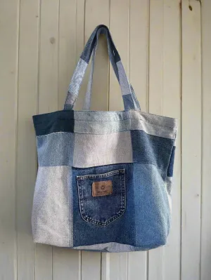 The Patchwork Tote - Vintage Denim