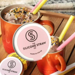 The Silicone Straw Co. Travel Straw in Tin -  Baby Pink