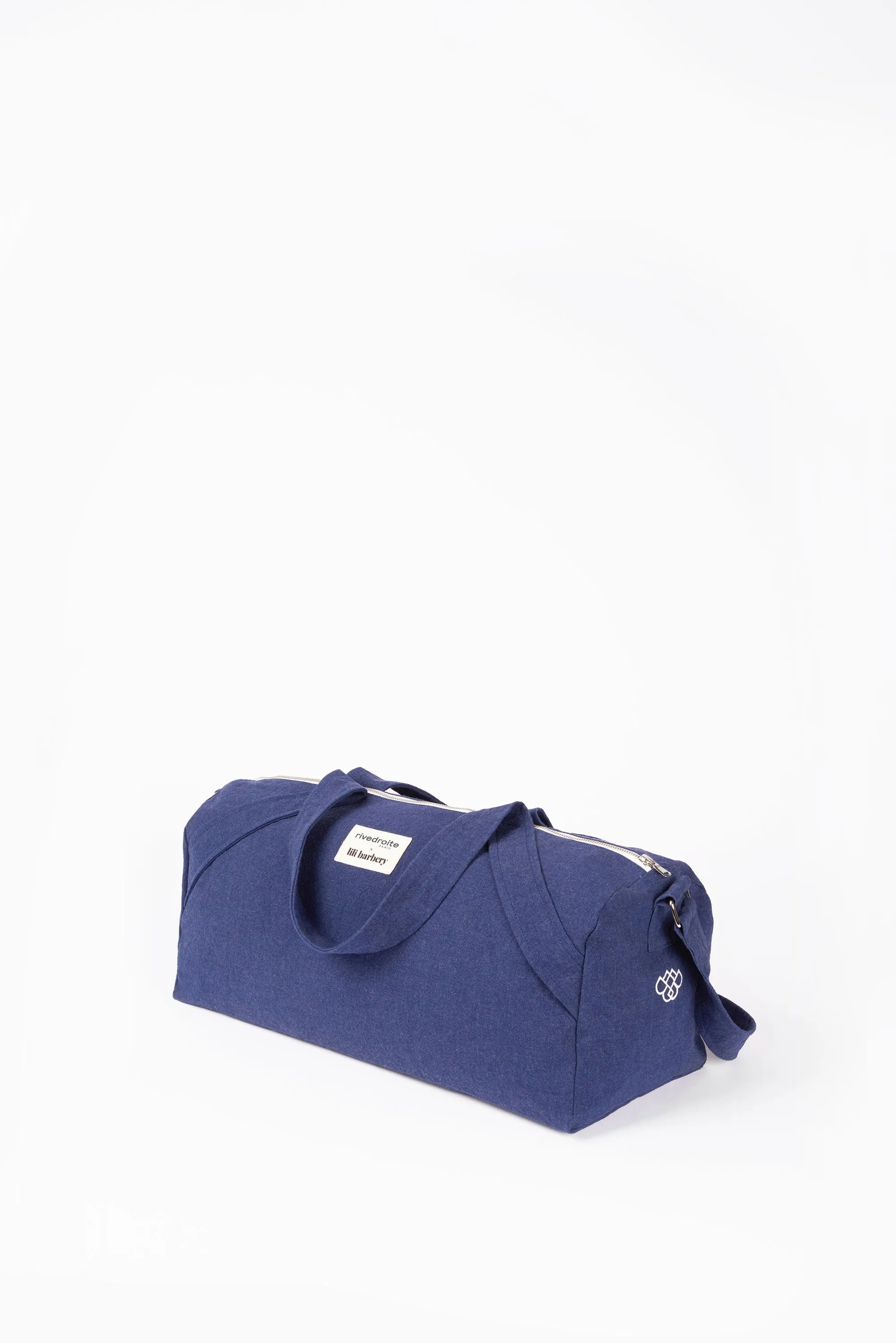 The small yoga bag in collaboration with Lili Barbery - Recycled cotton Midnight Blue