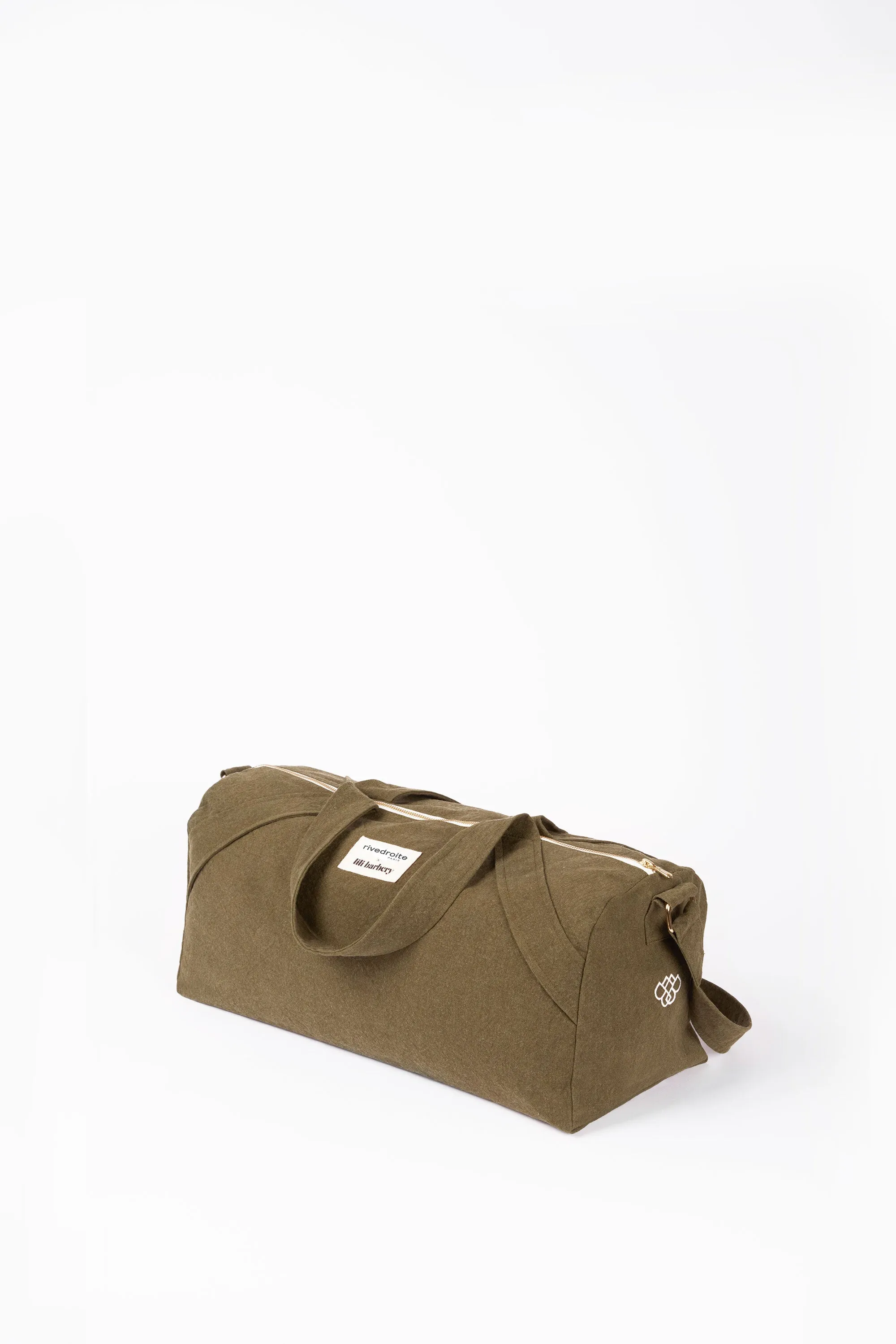 The small yoga bag in collaboration with Lili Barbery - Recycled cotton Military Green