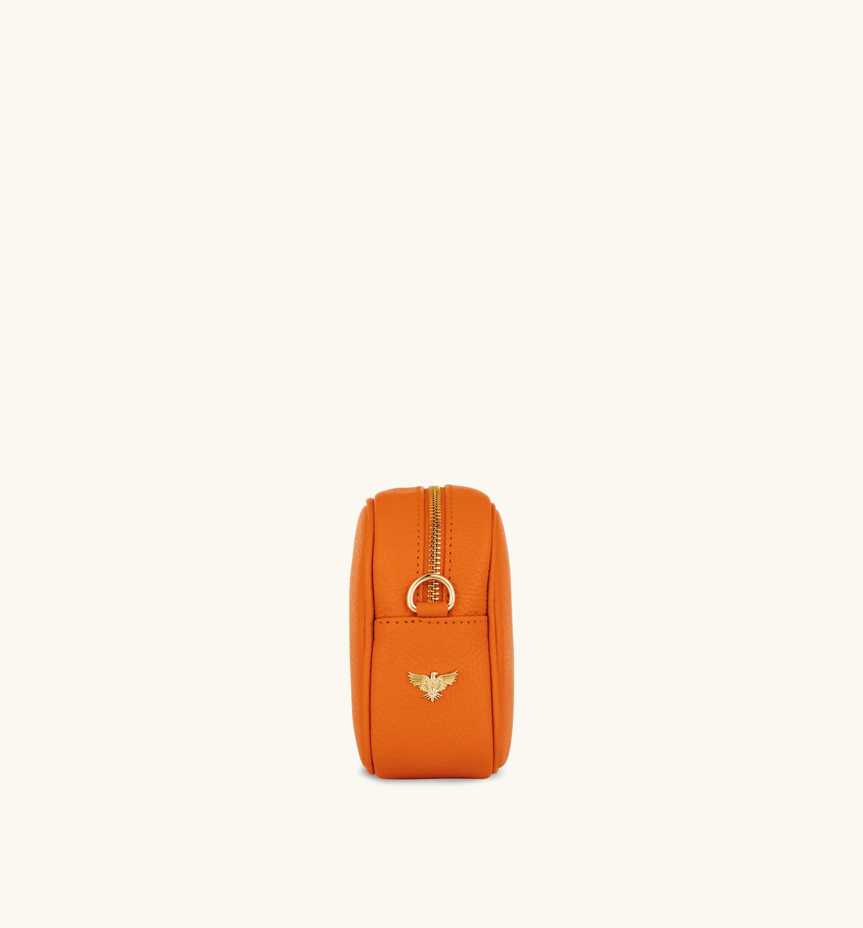 The Tassel Orange Leather Crossbody Bag