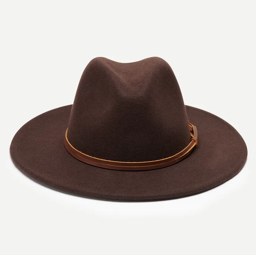 Timeless Elegance Fedora in Saddle