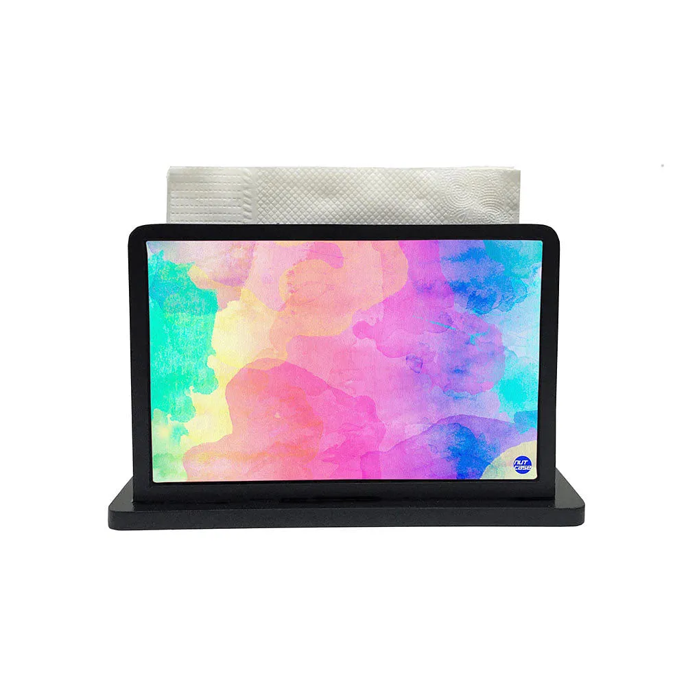 Tissue Holder Paper Napkin Stand - Watercolors Paint Mix Colors