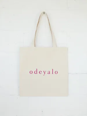 TOTE bag in natural & fuchsia