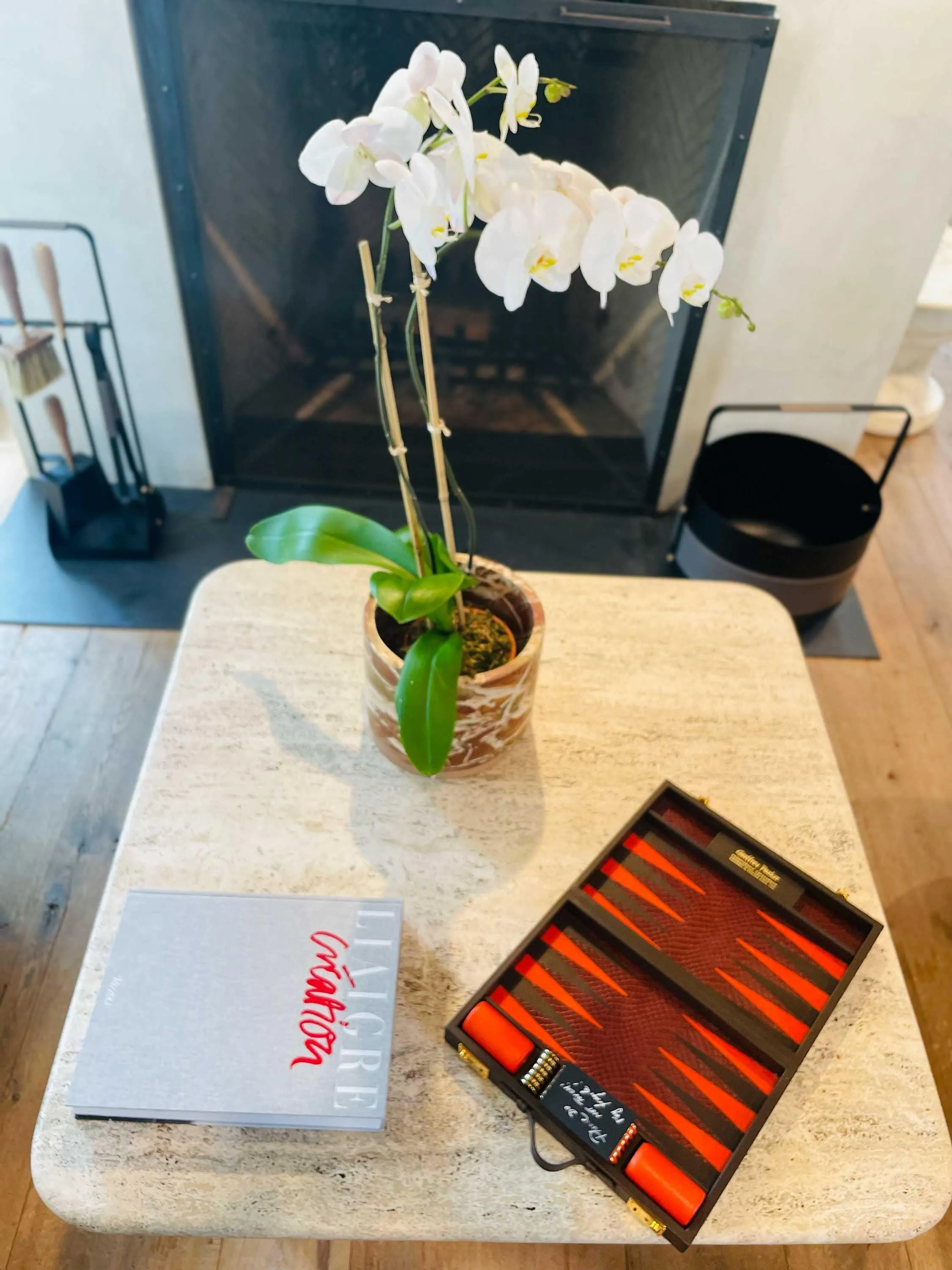 Travel Size Backgammon Board by Geoffrey Parker