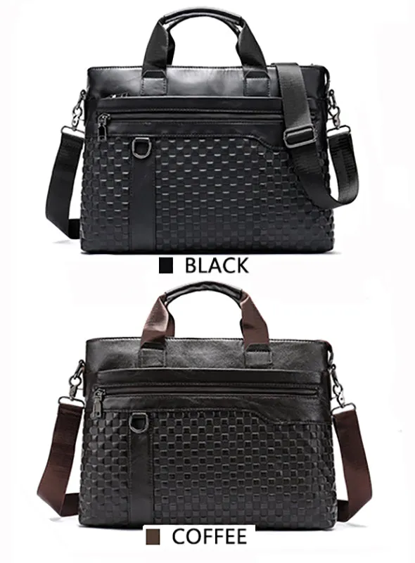 Trendy Good Leather Brief Cases For Mens Fashion Office Briefcase Bags