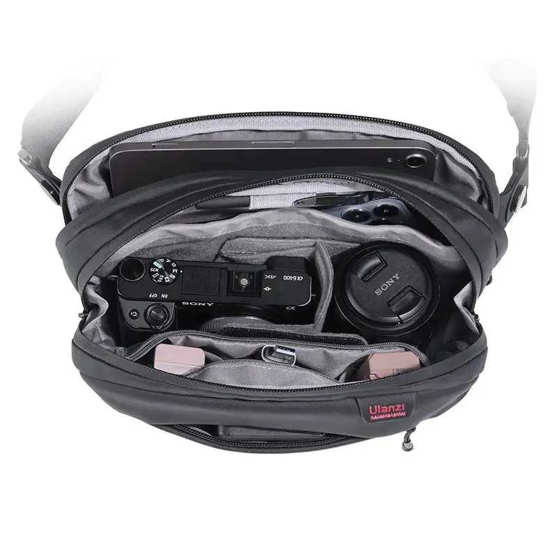 Ulanzi TRAKER Travel Chest Bag with Water-Resistant Fabric, Double-Sided Zipper, Adjustable Shoulder Strap, Pockets Fits an iPad mini 5 / 6 | B009GBB1 BP08