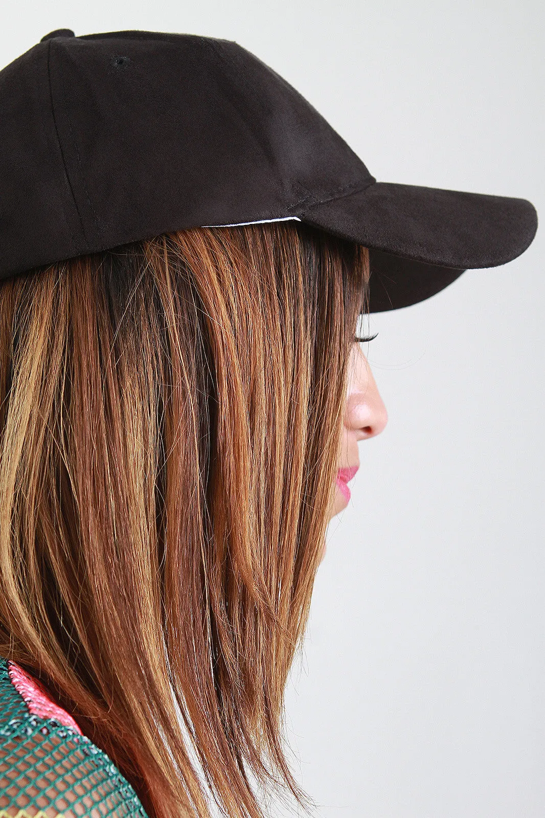 Vegan Suede Baseball Cap