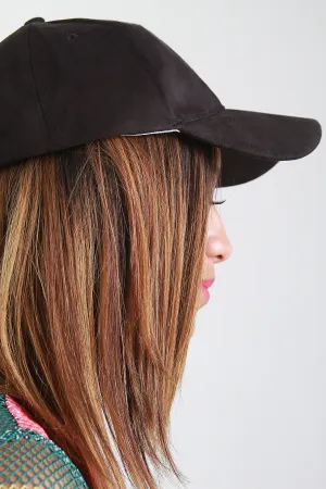 Vegan Suede Baseball Cap