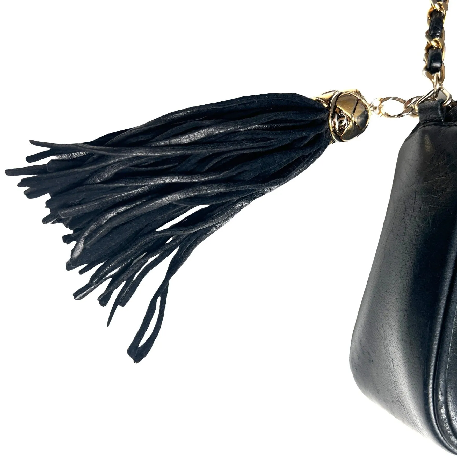 Vintage Black Leather Camera Bag