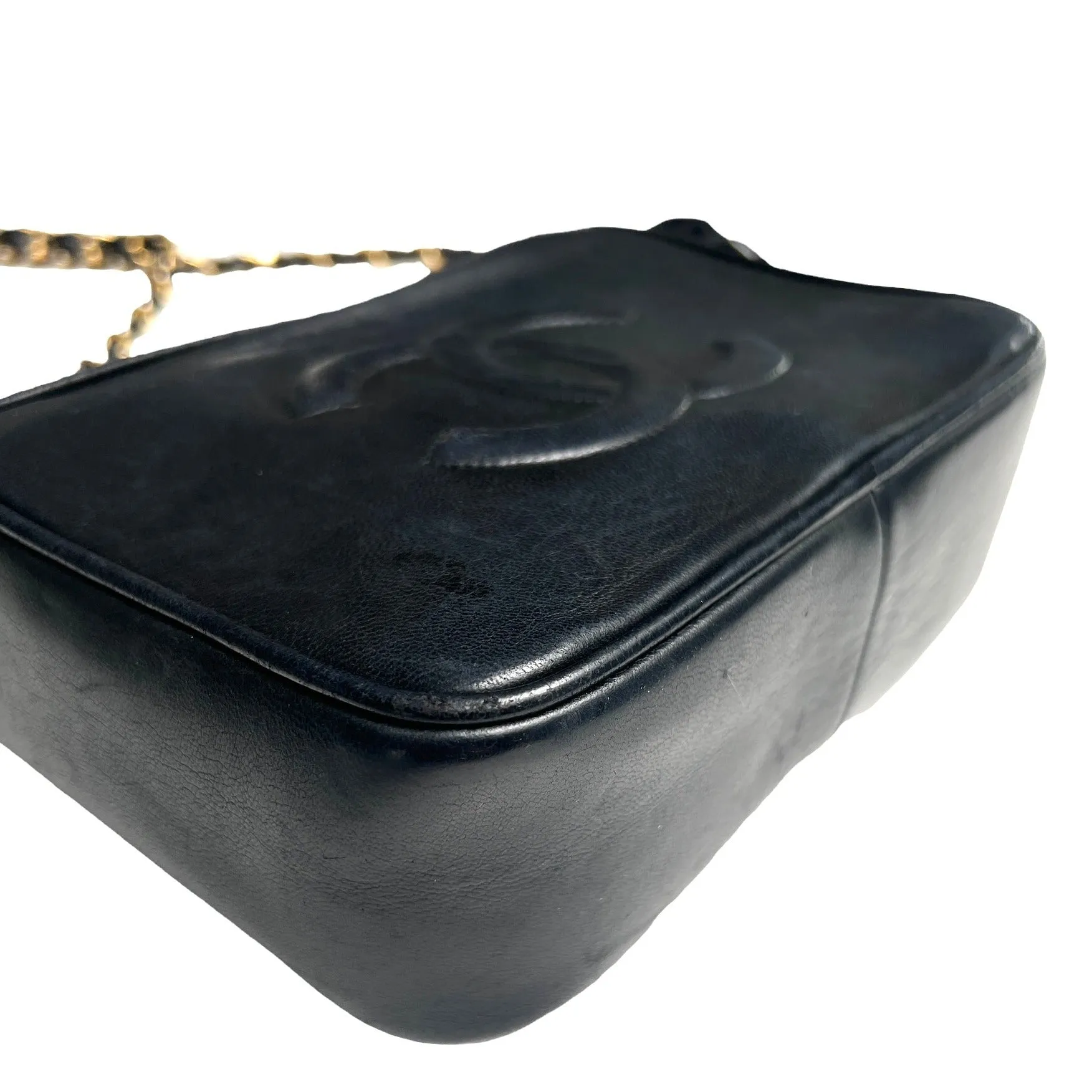 Vintage Black Leather Camera Bag