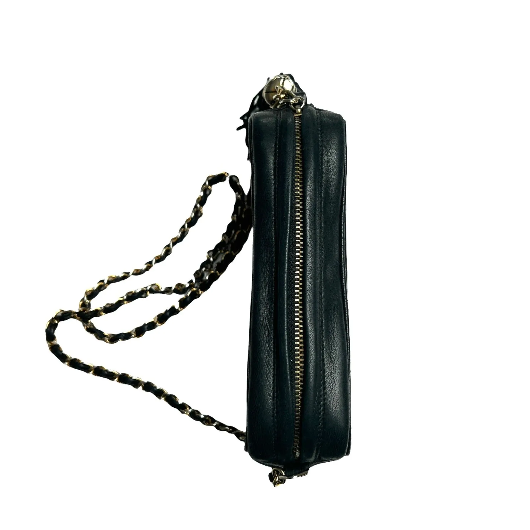 Vintage Black Leather Camera Bag
