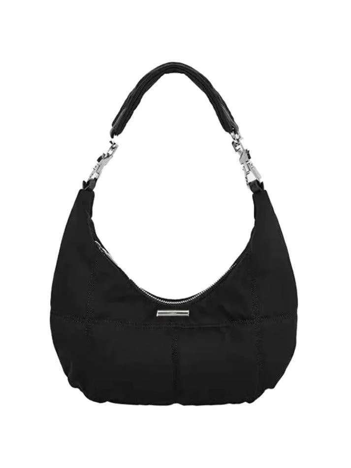 Vintage Black Velvet Shoulder Bag
