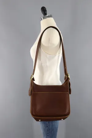 Vintage Coach Bag Saddle Brown Leather Style DOD 9966
