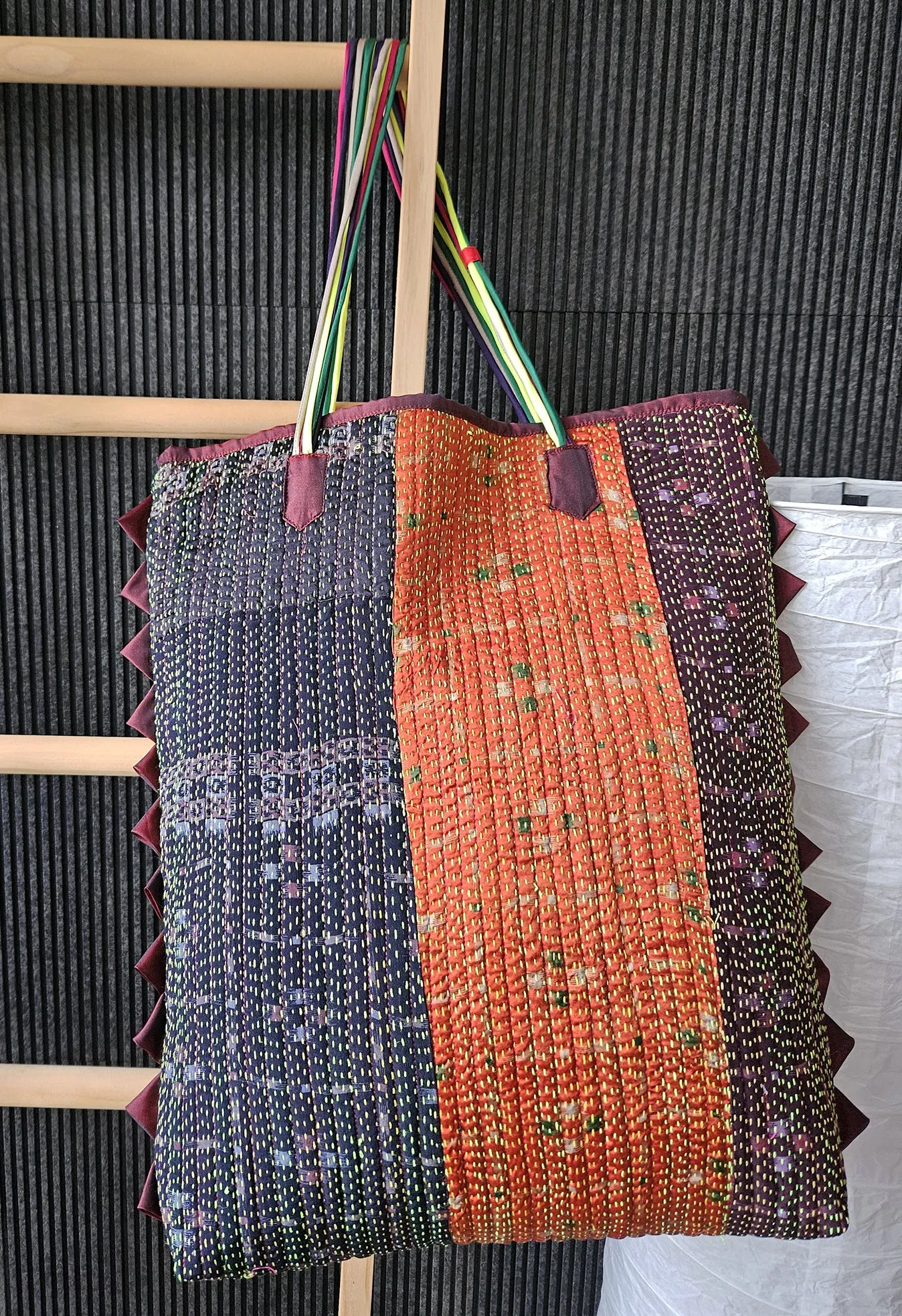 Vintage Kantha Tote Brown
