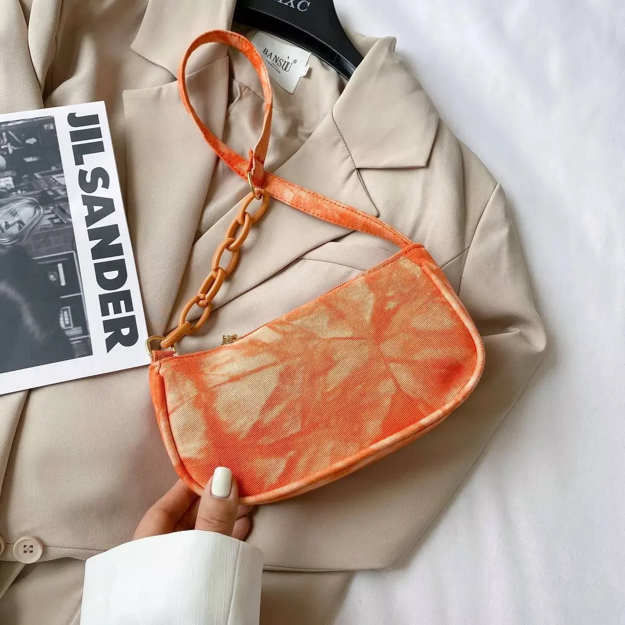 Vintage mini tie dye handbag