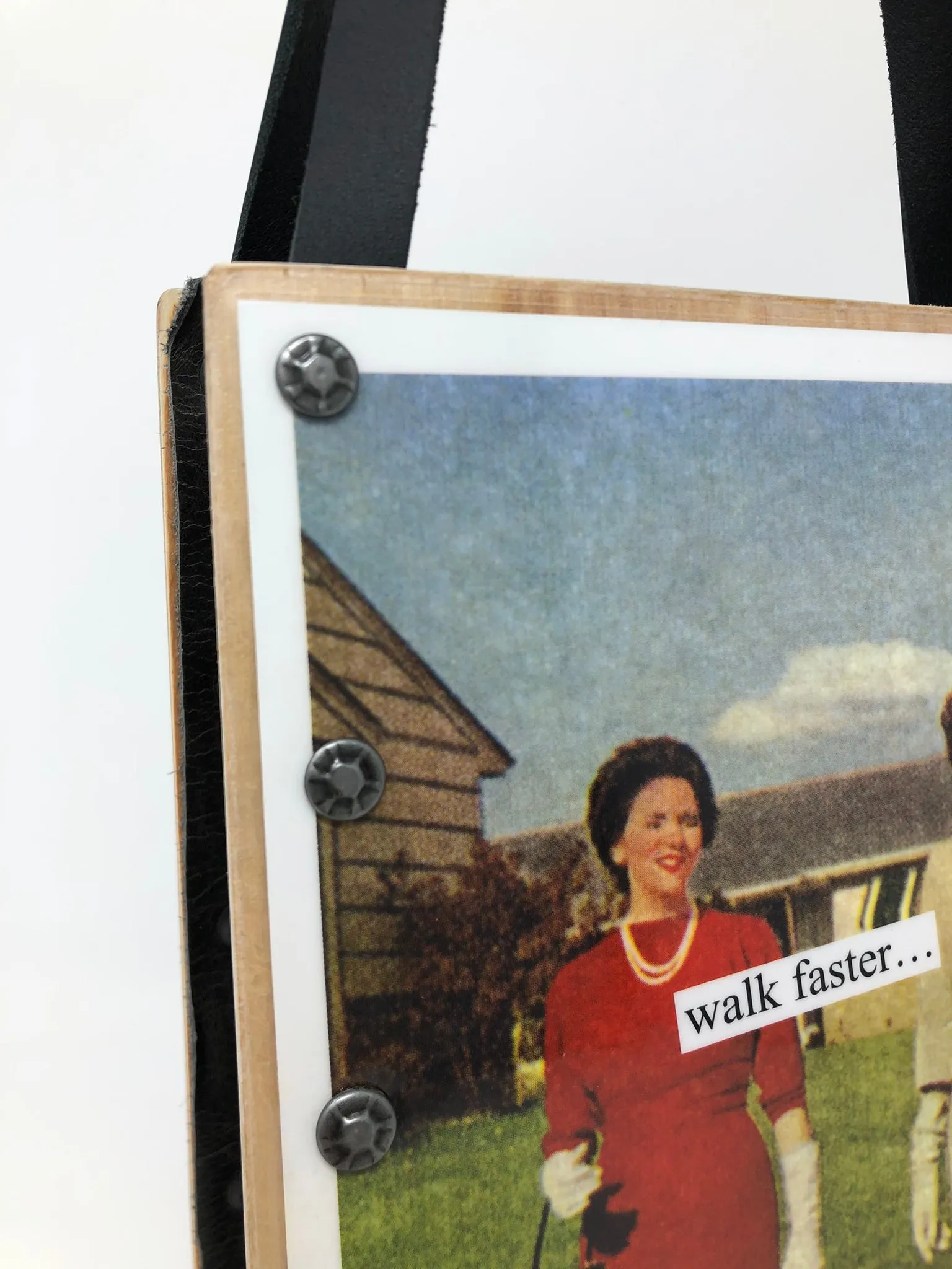Vintage Modern Woman Handbag-Walk Faster