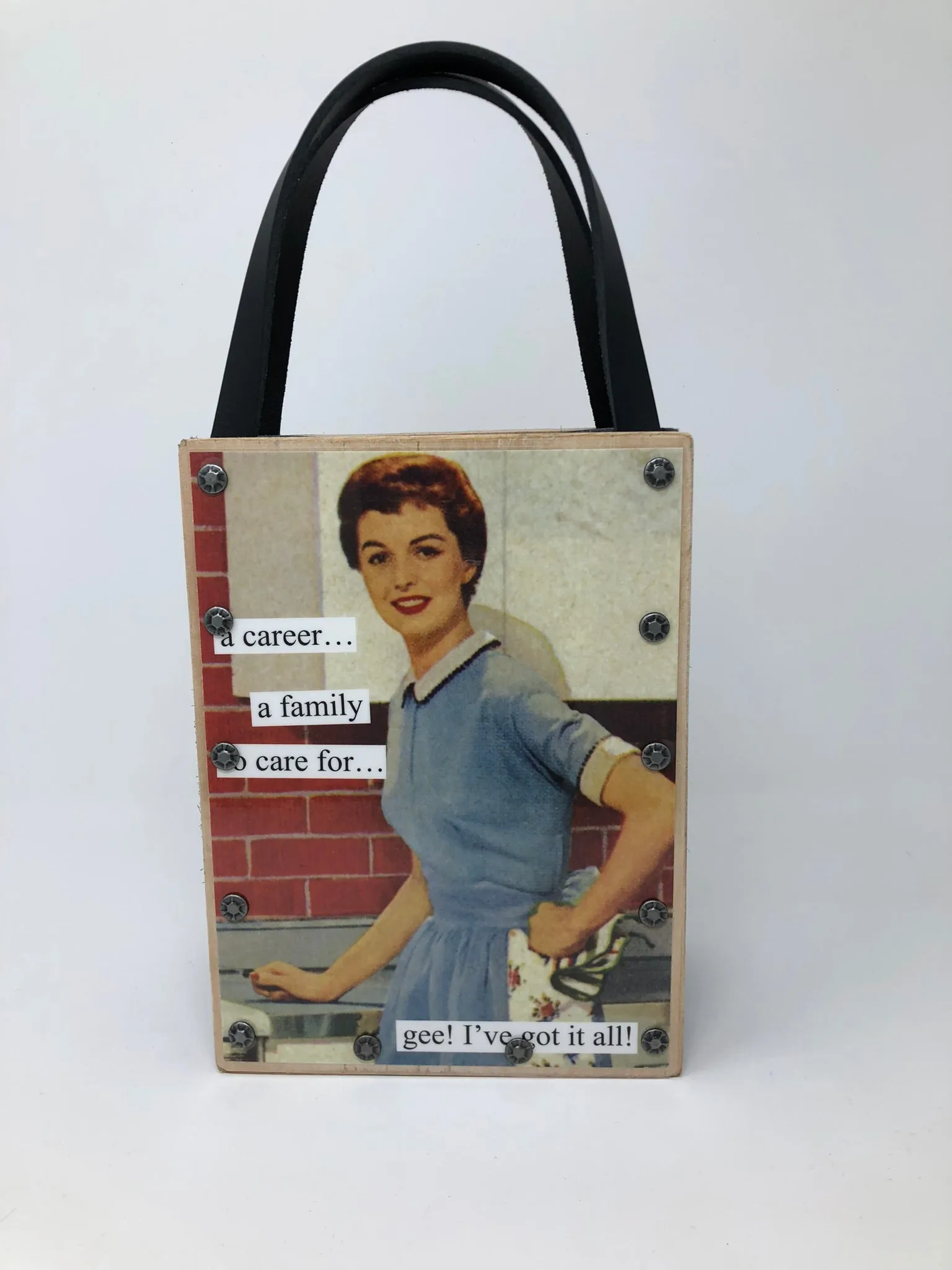 Vintage Modern Woman Handbag-Walk Faster
