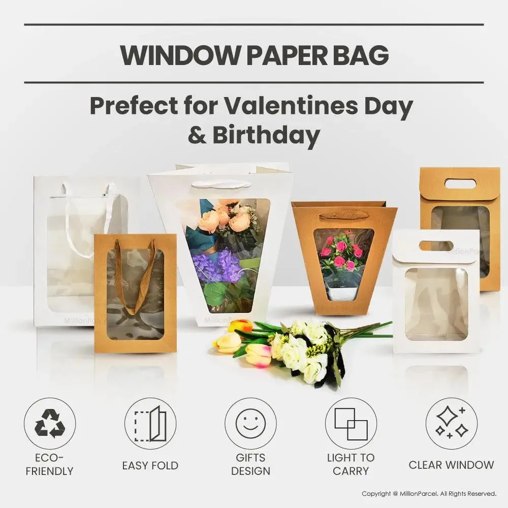 Window Paper Bag | Prefect for Valentines Day & Birthday