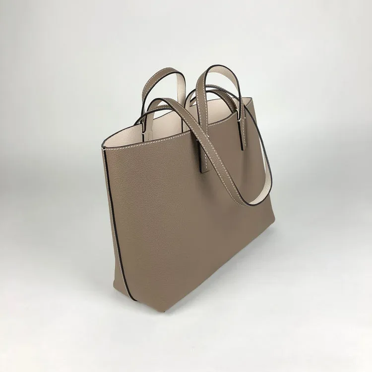 Womens Navy Leather Shoulder Tote Bags Best Tote Handbag Shopper Bags Purse for Ladies