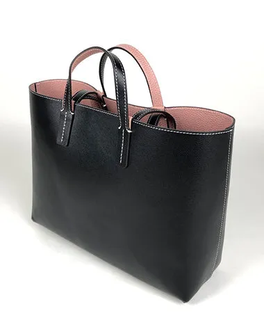 Womens Navy Leather Shoulder Tote Bags Best Tote Handbag Shopper Bags Purse for Ladies