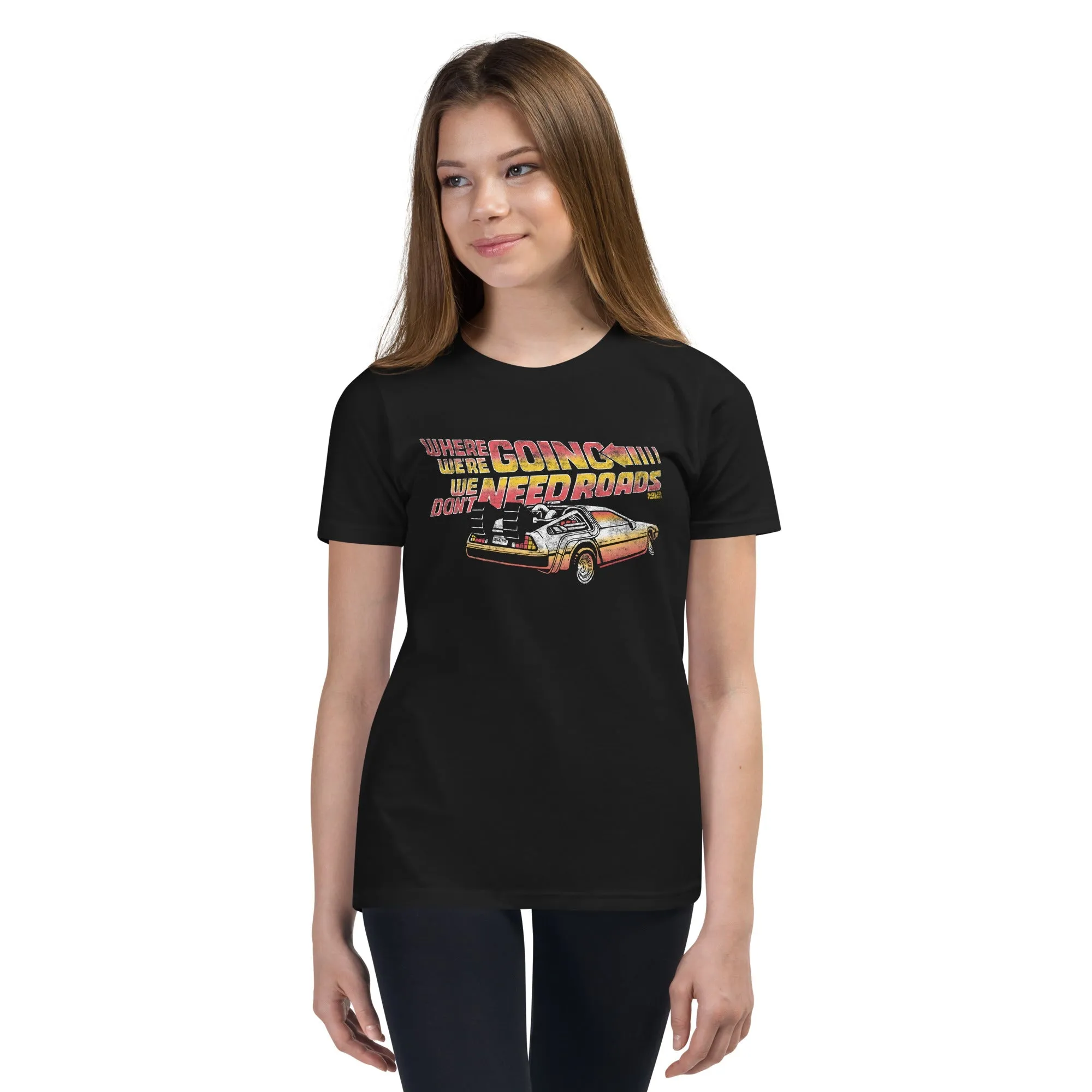 Youth Where We're Going We Don't Need Roads Extra Soft T-Shirt