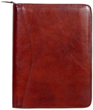 Zip Around Italian Leather Padfolio