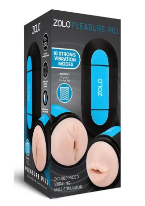 ZOLO Pleasure Pill Silicone Rechargeable Masturbator - Mouth and Anal